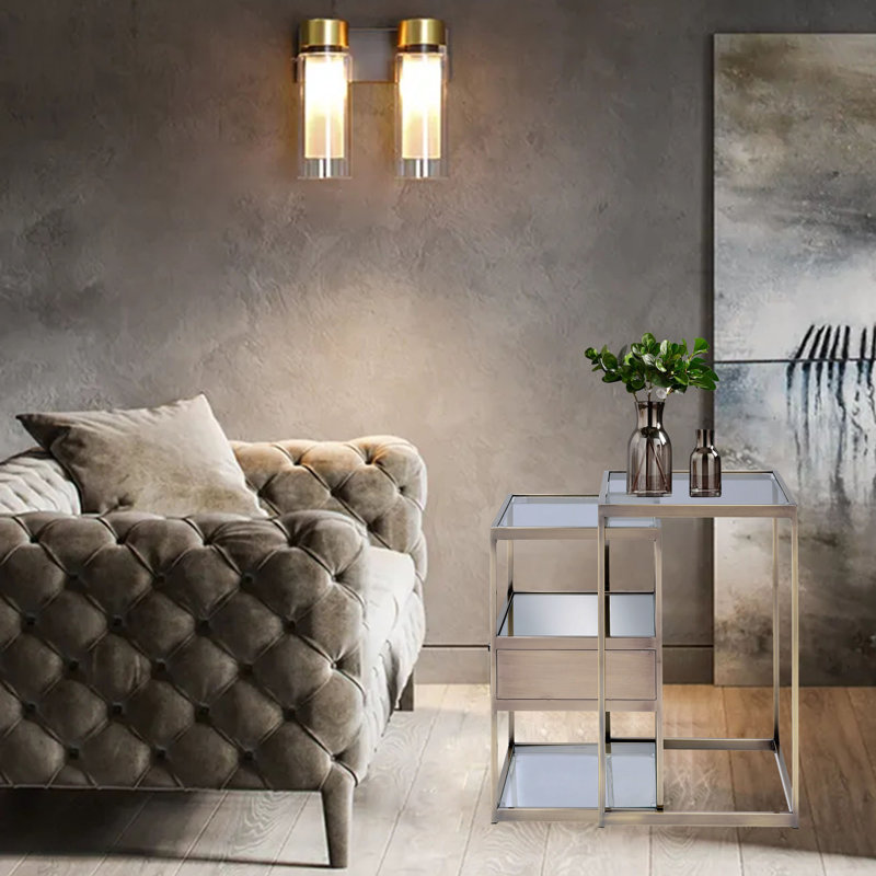 Berthild 15'' W Metal Nightstand