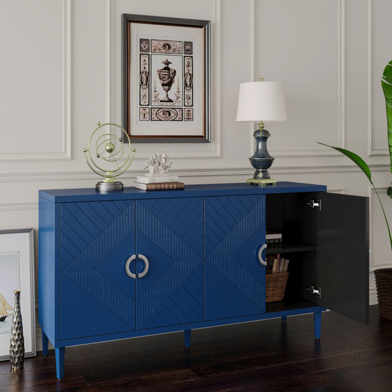 Buffet décoratif Lucious, Bleu marine