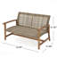 Causeuse de patio Hampton Wood & Wicker