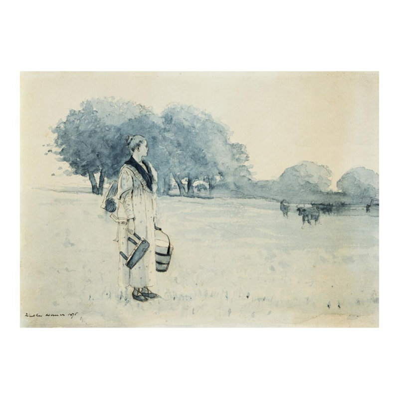«Milkmaid» par Winslow Homer - estampe numérique, H 16 po x l 20 po