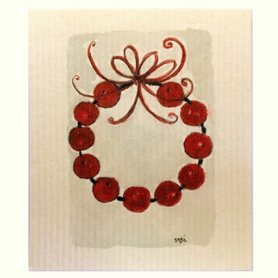 Torchon Berry Wreath
