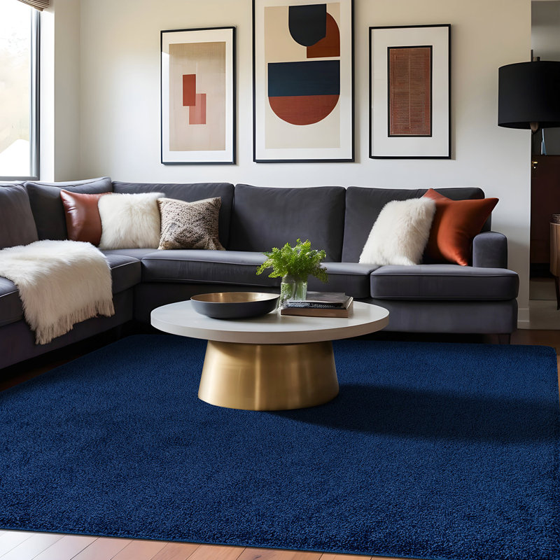 Tapis d'intérieur lavable, Rectangle 4' x 6', Navy