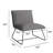 Klara 28.35" W Teddy Velvet Slipper Chair with Metal Sled Base-763801623