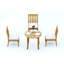 3 Seats 4 Pcs Grade-A Teak Wood Dining Set: 36" Round Table And 3 Caranas Arm Chairs #11Ca0703-816432067-816432068