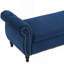 Banc repose-pieds rectangulaire en velours avec rangement et 1 coussin décoratif-1633589151