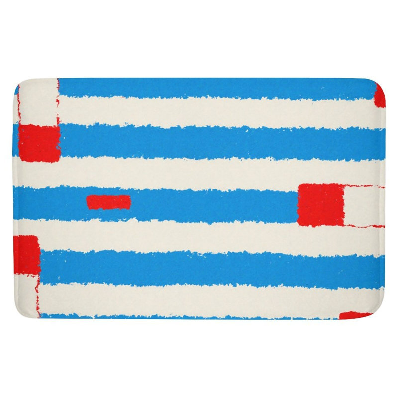 Tapis rayé pour salle de bain 16 x 24