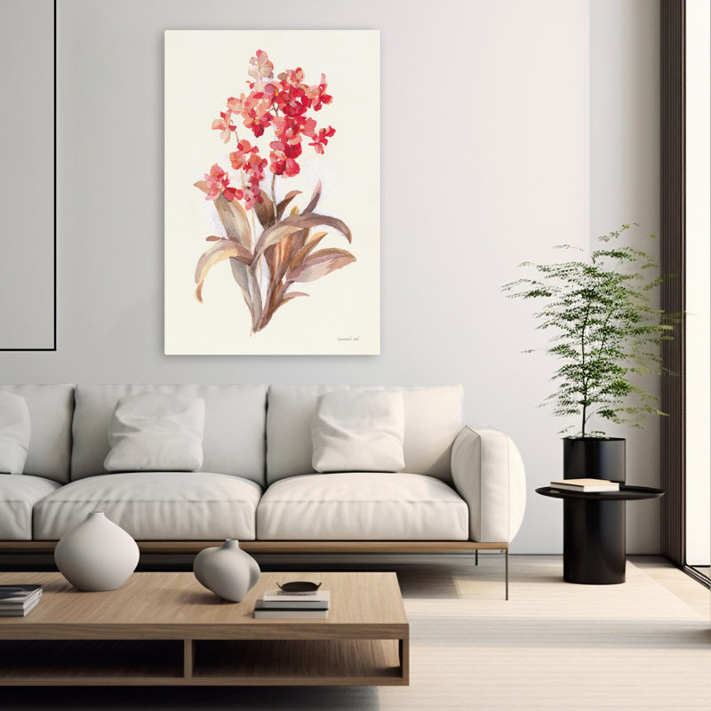 Orchidée d'automne I - art floral d'automne en fleurs, H 60 po x l 40 po