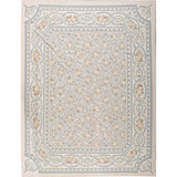 Hand-Knotted High-Quality Gray and Blue Area Rug
