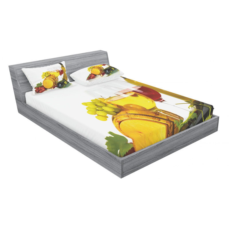 Microfiber Sheet Set, Queen Sheet Set with Fitted Sheet