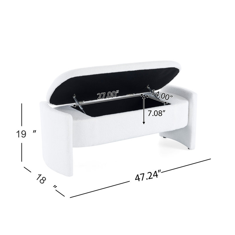 Graceful Hidden Storage Ottoman Bench For Versatile Home Use And Relaxation
