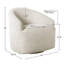 Chaise pivotante rembourrée à 360 degrés crème Voir ci-dessous