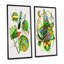 «Geometric Green Large Triangles», ensemble de 2 photographies sur toile-1765345164-1765345166