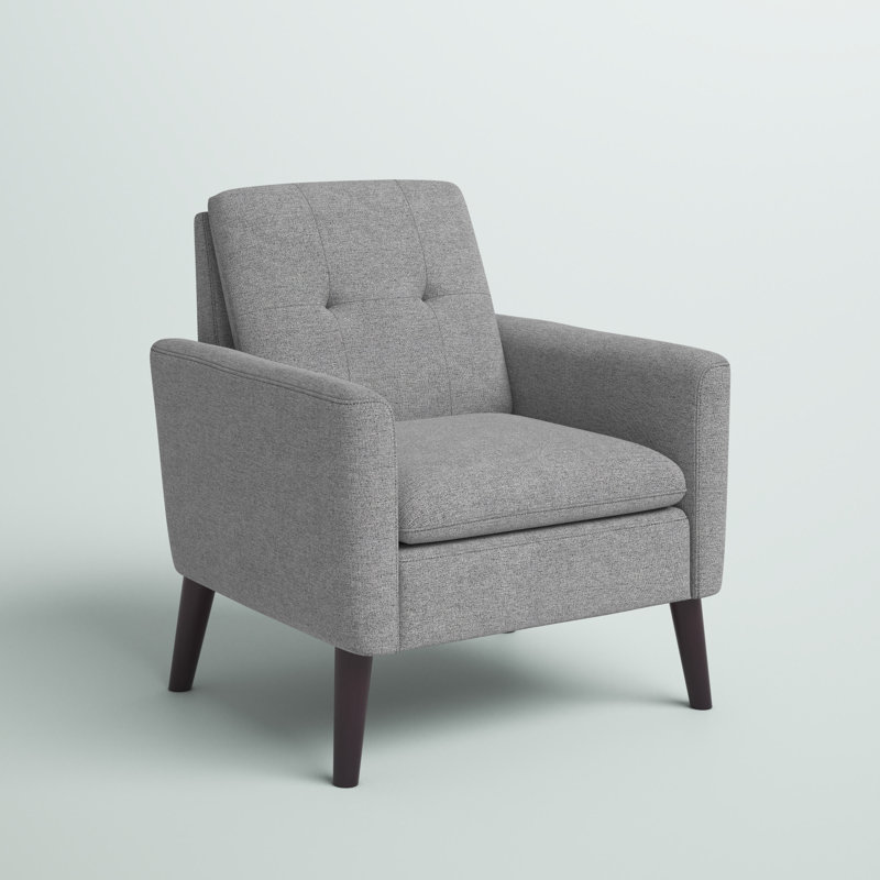 Bopp Upholstered Armchair, Light Gray 100% Polyester