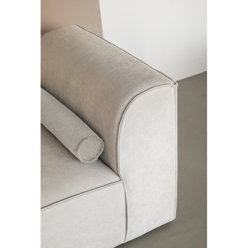 Flex Felix Upholstered Chaise Lounge, Beige, Left Hand Facing