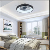 20" Black LED Ceiling Fan Light – Dimmable & Adjustable Colour Temperature, APP & Remote Control, Modern Smart Ceiling Fan For Living Room, Bedroom, And Dining Room (Silent/6-Speed/Reversible/DC Motor)