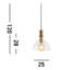 Caton 1 - Light Brass Simple Pendant