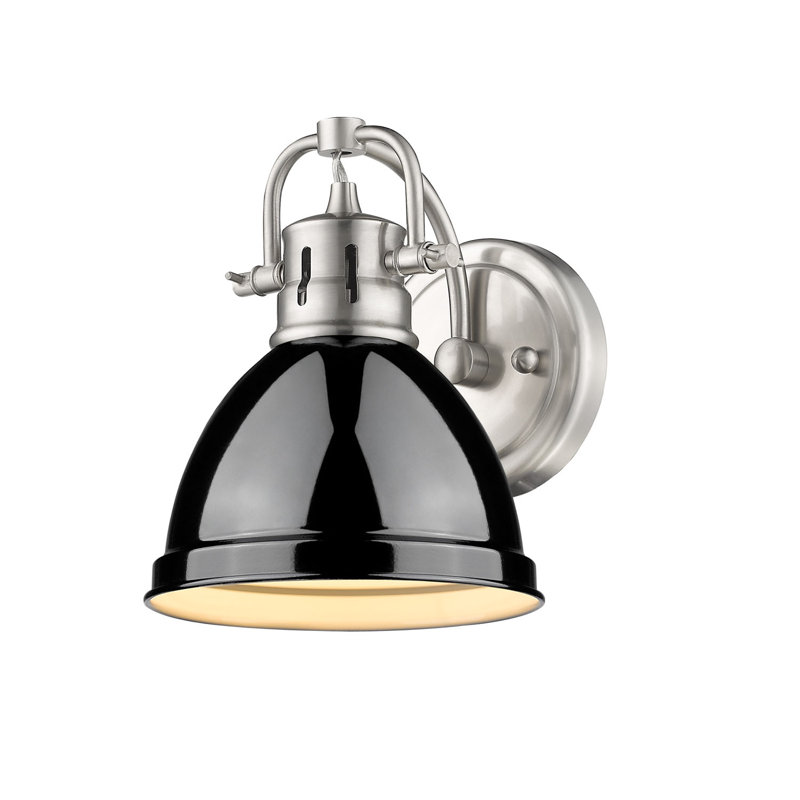 Bowdoinham Dimmable Vanity Light, Pewter, Black