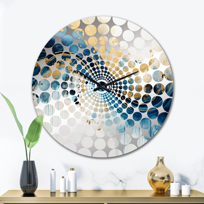Alphy - Horloge murale peinture abstraite, Grand