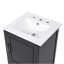 Meuble-lavabo de 20 po avec lavabo, armoire de salle de bain avec porte, tablette de porte et patins réglables, tiroir, noir-121472094