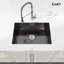 27" L Single Bowl Stainless Steel Kitchen Sink Undermount Handmade with Basket Strainer-115379637