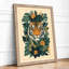 Tiger in Bloom Tropical - Framed Print-308519716-308519717