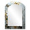 Miroir mural vert et doré à motif floral marocain IV