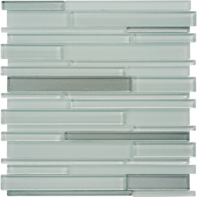 Simply 12" x 13" Glass Linear Wall Tile