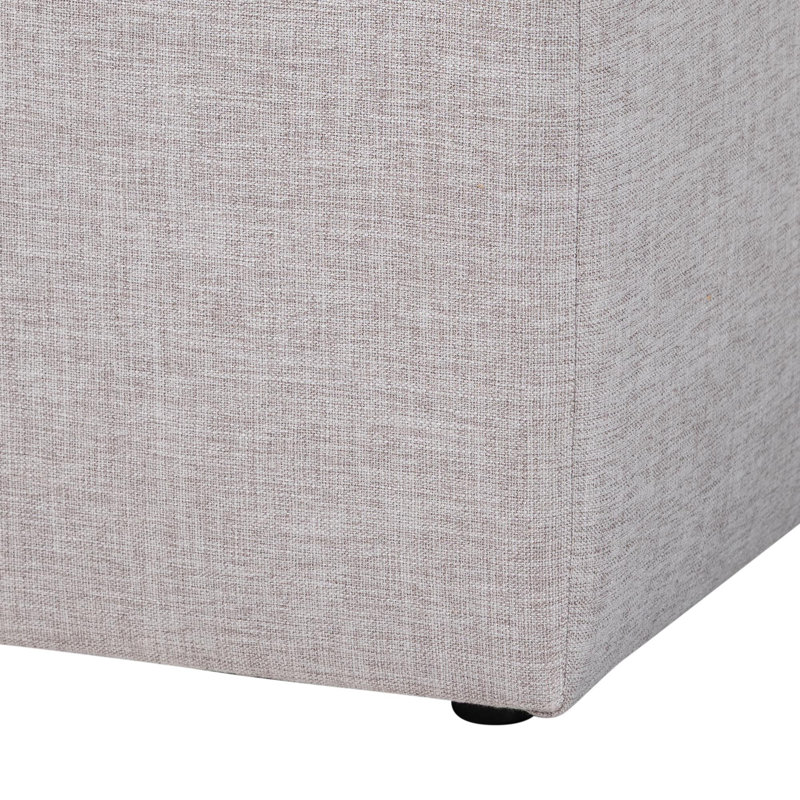 Charea Upholstered Ottoman, Light Gray