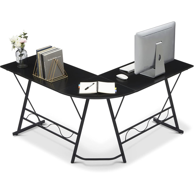 Arfon L-Shape Desk for Home and Office, Black