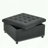 Square Storage Ottoman with Tufted Design and Nailhead Trim-1530374675