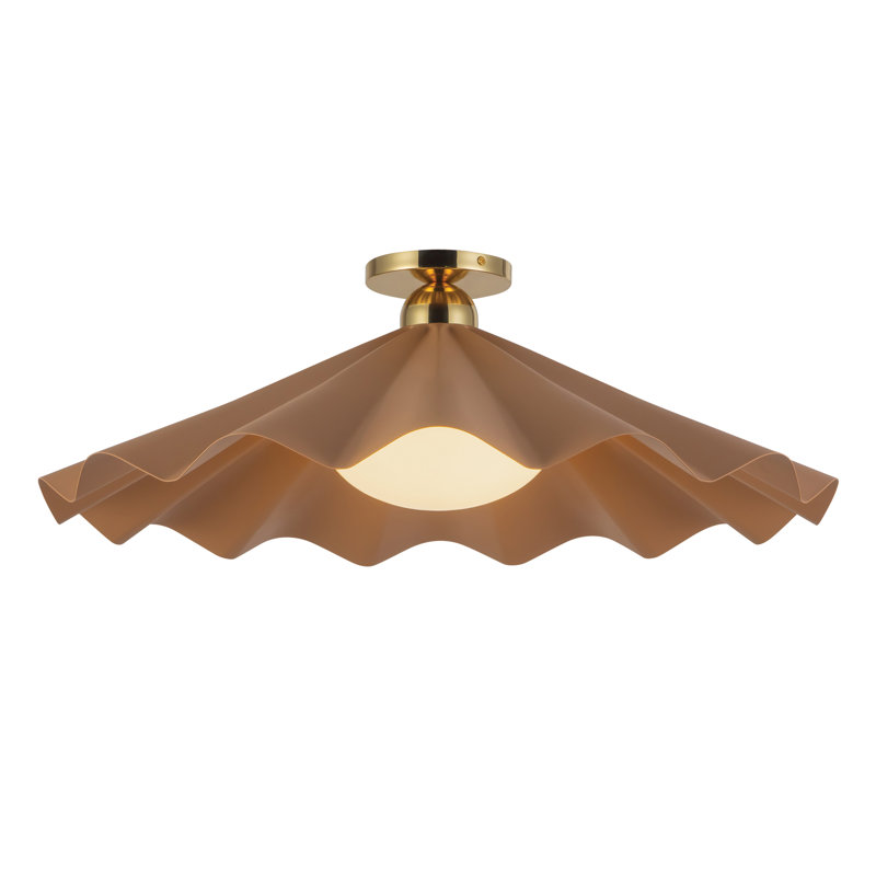 Furrow 25-in Red Semi-Flush Mount, 25-in, Pink