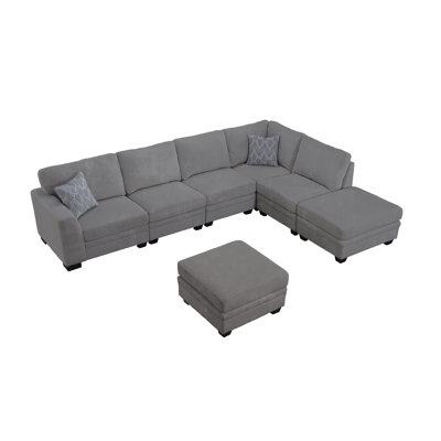 Herzen Corduroy L-Shaped Sectional