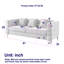 Canapé modulaire surdimensionné de 81 pouces à 3 places de 81 pouces, canapé modulaire en tissu Comfort