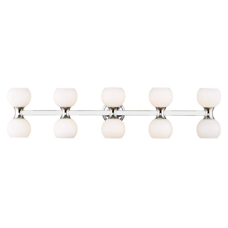 Éclairage pour meuble-lavabo à intensité variable 10 lumières Alvina, Chrome