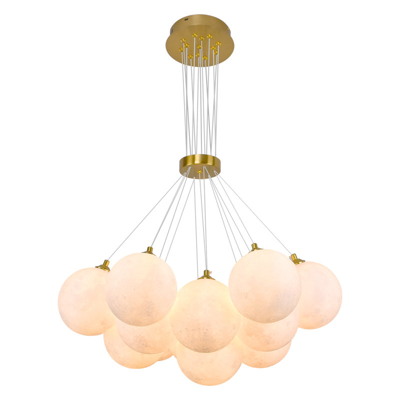 13 - Light Dimmable Globe Chandelier