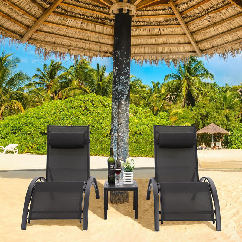 155cm Long Chaise Lounge Set