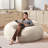 Bean Bag Chair, Memory Foam Filled, Large Beanbag Chairs For Adults And Teens, Soft Sofa With Removable Flannel Cover, Round Couch For Living Room Bedroom College Dorm-698306655-698306651