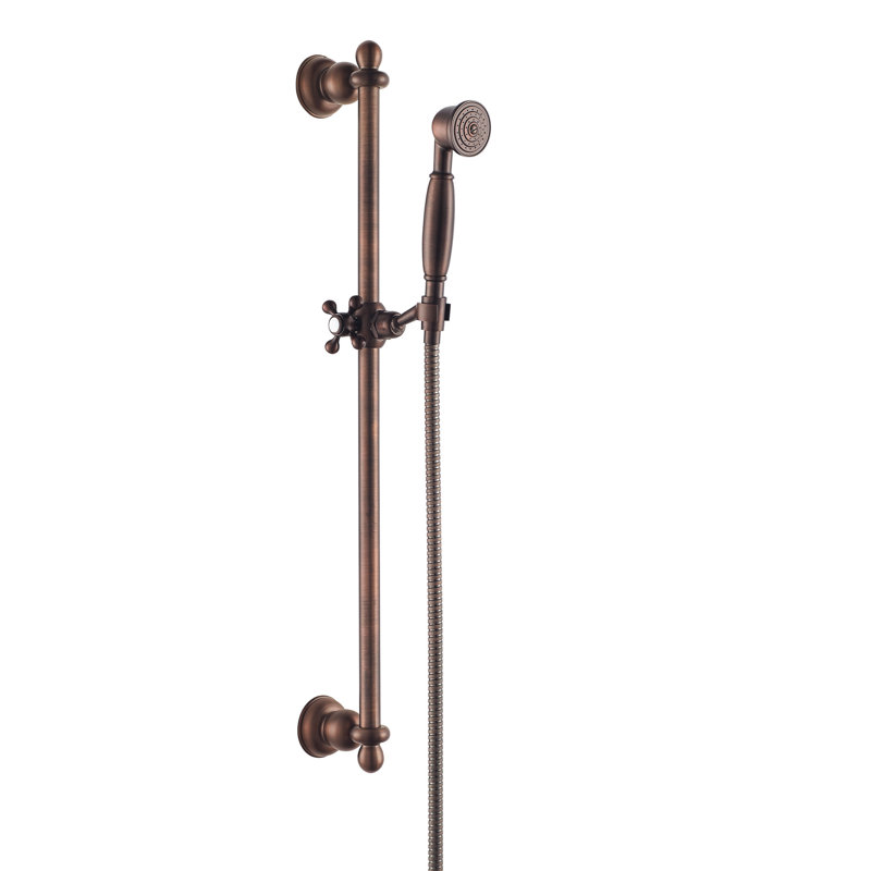 Tamar Rain Slide Bar Shower Head, Antique bronze