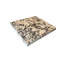 Table basse carrée moderne de 39 po avec dessus en pierre de luxe et base noire à motif géométrique Veining
