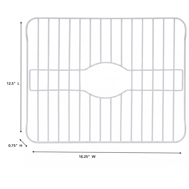 Protecteur d'évier de cuisine blanc moyen | Tapis d'évier de cuisine | Grille de protection pour le fond de l'évier | Garde-vaisselle