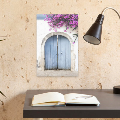 Porte grecque abstraite, art mural contemporain