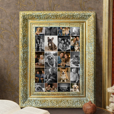 8" x 10" Antique Gold 1PC Family Picture Frame for Desk Decor