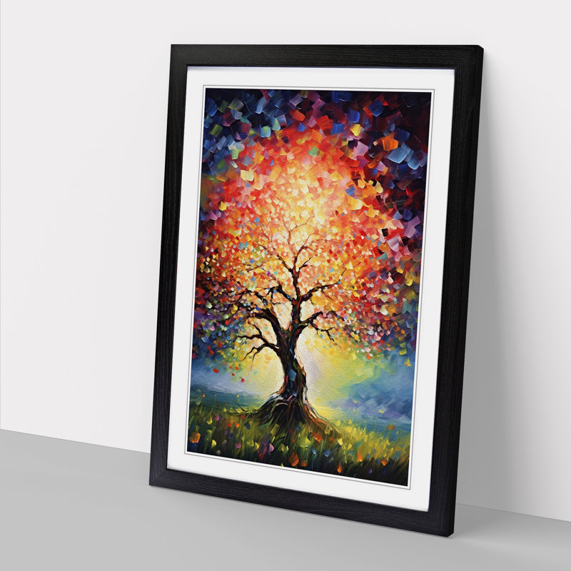 Single Picture Frame Print on Wood, Black Framed, 64cm H x 46cm W