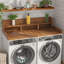 Washer Dryer Countertop, Laundry Wood Shelf Topper with Edge, Spacious Double Layer Organizer for Efficient Storage and Organization, WALNUT-744116429