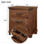 Ensemble de table de chevet rustique en bois massif récupéré à trois tiroirs Rustic-130135713
