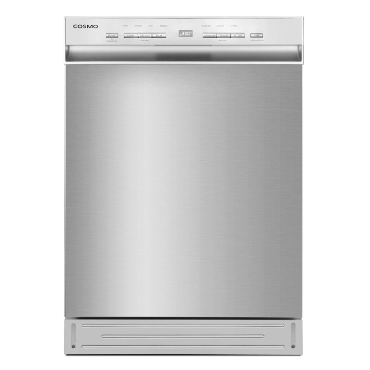 Cosmo 24 In. Front Control Built-in Tall Tub Dishwasher In Fingerprint Resistant Stainless Steel
