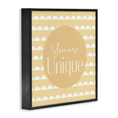 You Are Unique Affirmation Framed Giclee, design by Christine Simpson Art