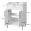 Meuble-lavabo de salle de bain avec lavabo en céramique intégré-890220011