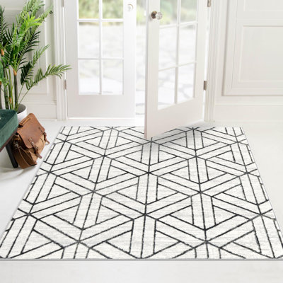 Tapis d'intérieur en polyester tissé à la machine octogonal Eshin