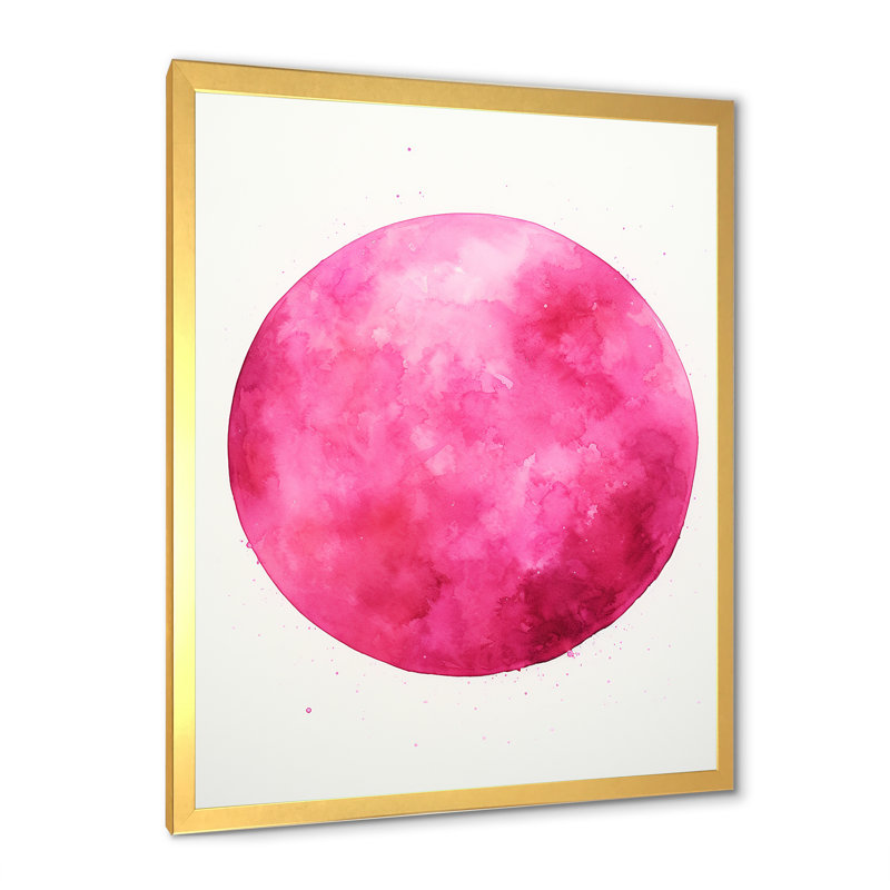 Système solaire au mercure magenta I, H 44 po x l 34 po x P 1,5 po, Cadre doré simple